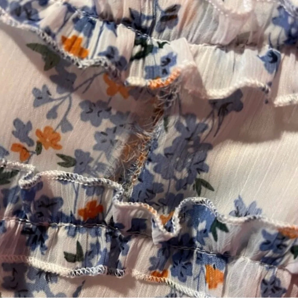 DOKOTOO Mini Dress Floral Deep V-Neck Ruffle Long Sleeve Open Back size XL - Picture 11 of 11